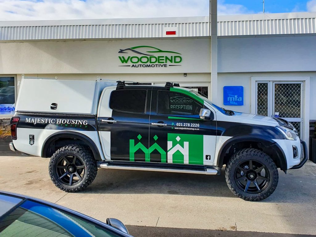 Truck ready for service, oil change and WOF at Woodend Automotive