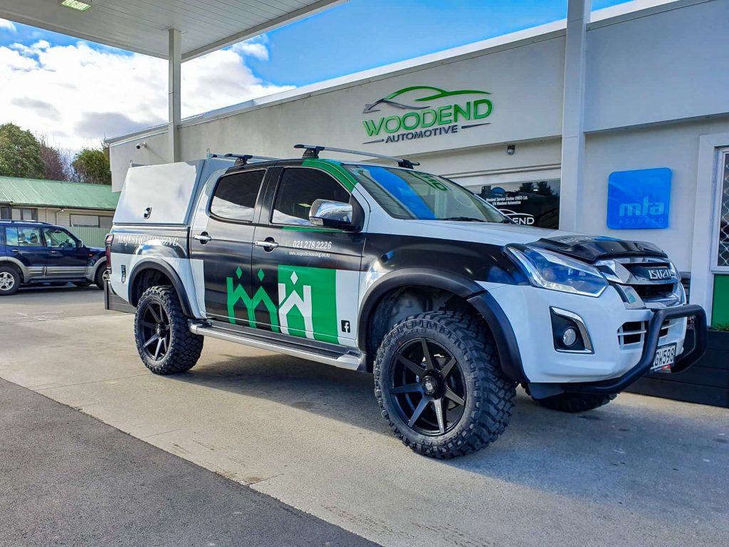 Truck ready for service, oil change and WOF at Woodend Automotive